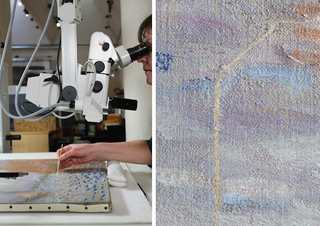 Illustration for article titled How a $12 Million Monet Was Repaired After Some Idiot Punched ItÂ
